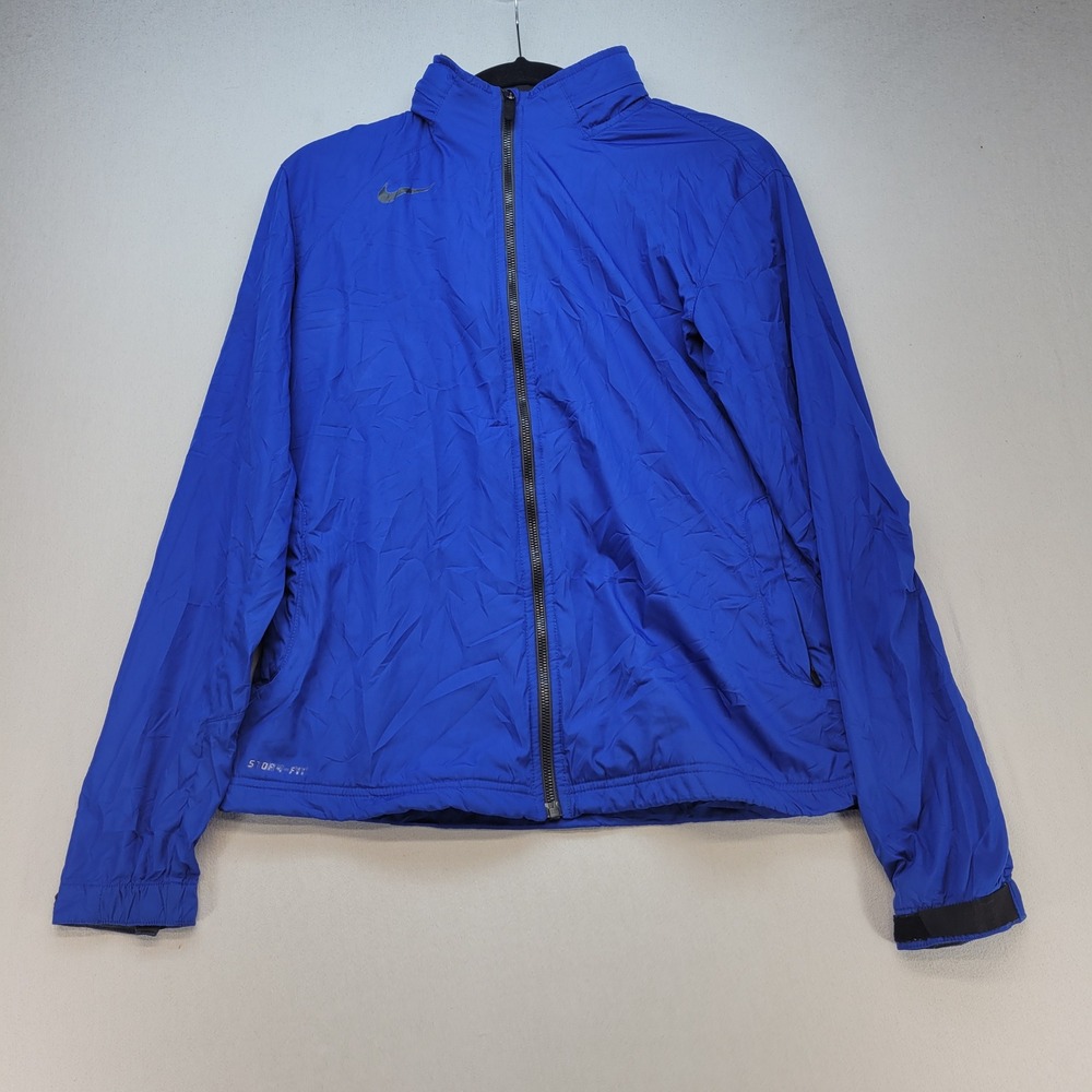 Nike Storm-Fit Jacket Mens Medium Blue Athletic Full Zip Windbreaker Running